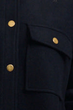 Allegra Relaxed Wool Blend Jacket | French Navy