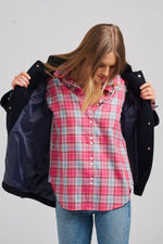 Allegra Relaxed Wool Blend Jacket | French Navy
