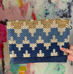 Metallic Woven Envelope Clutch/Bag