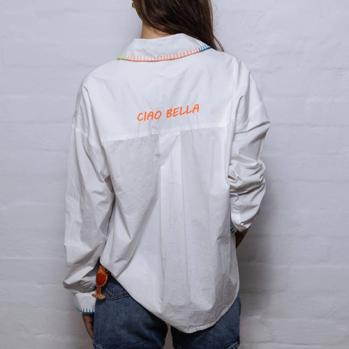 Ciao Bella Embroidered Shirt