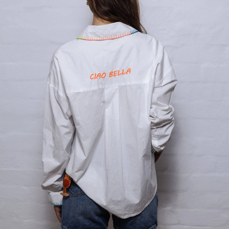 Ciao Bella Embroidered Shirt