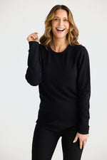 Breeze Long Sleeve Knit Top | Black