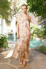 Tia Cheetah Silk Maxi Dress