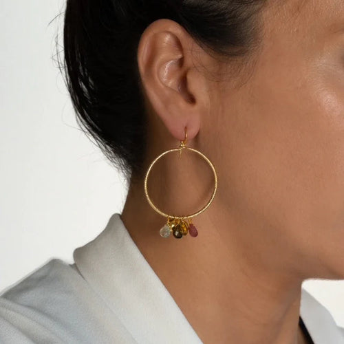 Tourmaline hoop earrings