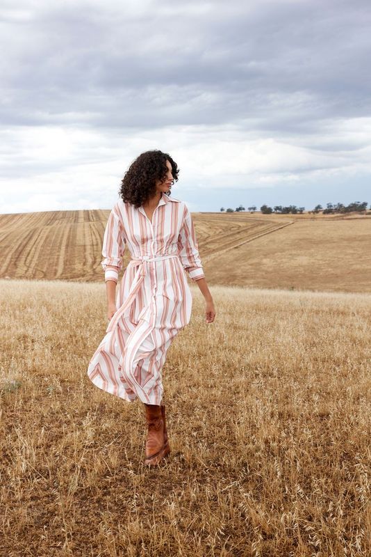 Arlet dress | Peony Antique stripe