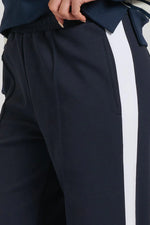 Lola Pant | French Navy & White