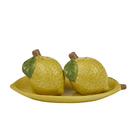 Limone Salt and Pepper Set in Dish