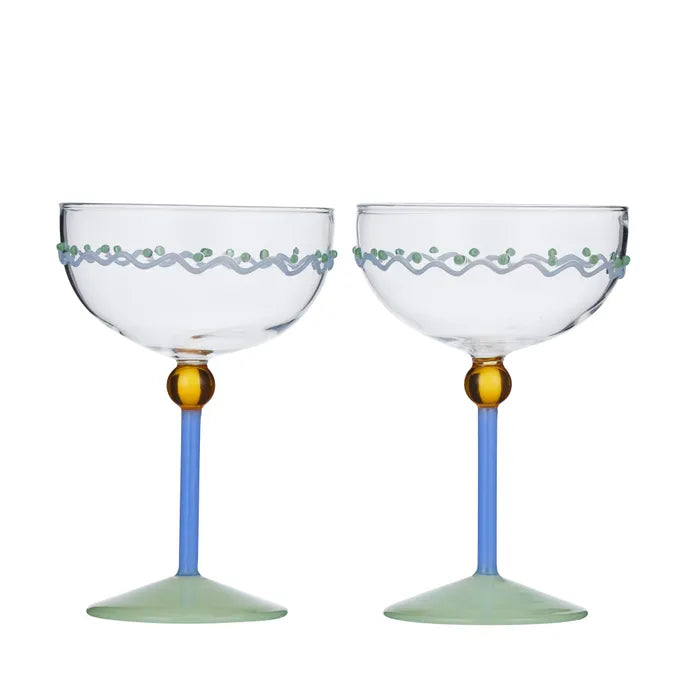 Mexicola Set of 2 coupe glass