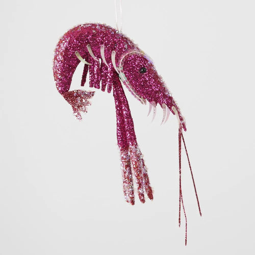Lester Glitter Prawn Ornament