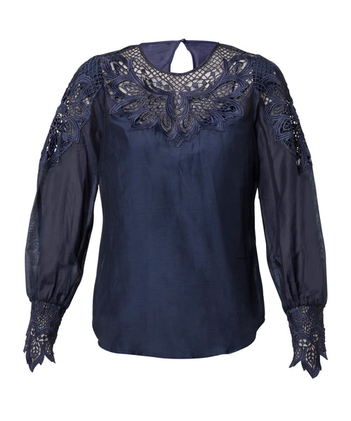 Mirador Lace Blouse | Night Sky