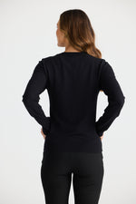 Breeze Long Sleeve Knit Top | Black