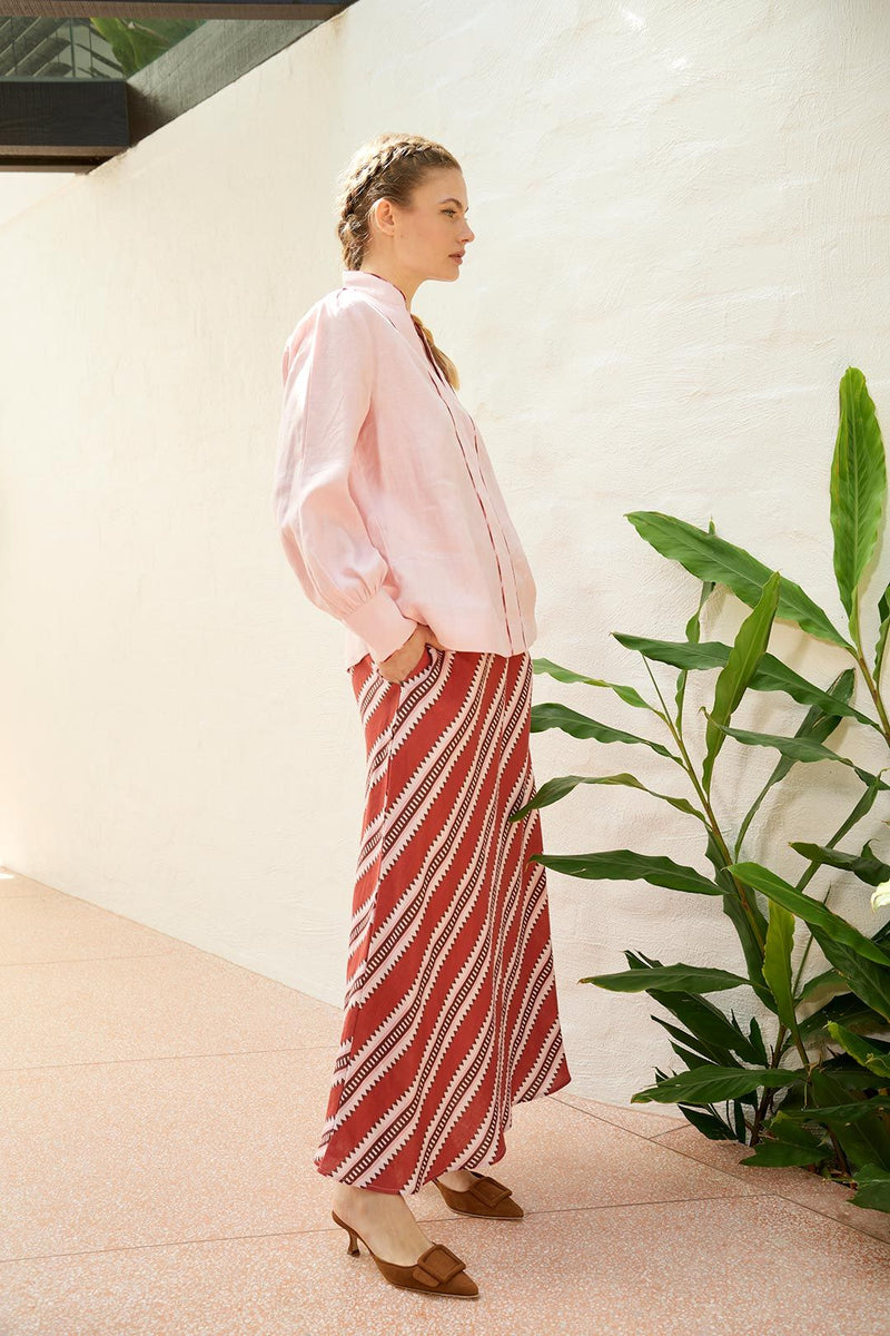 Skye Linen Blouse | Pink