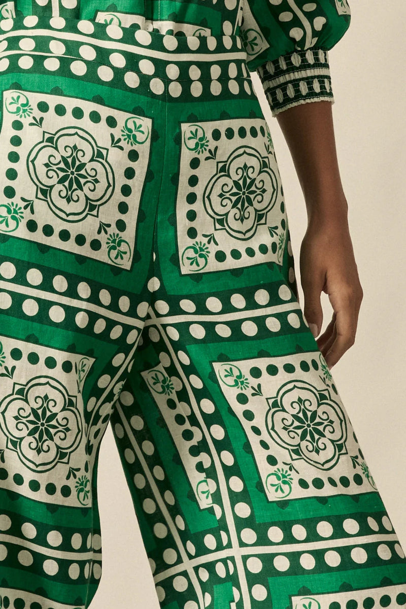 Gesture Pant | Parrot Scarf