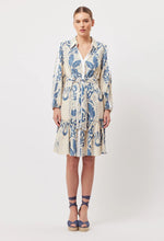 Once Was | Granada Linen Viscose Contrast Trim Shirt Dress