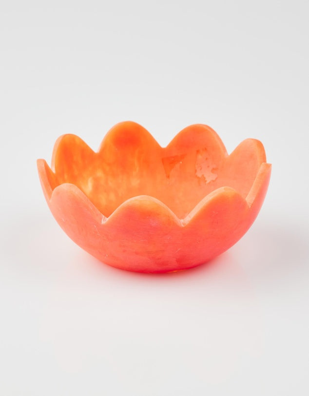 Resin Petal Bowl Small | Orange