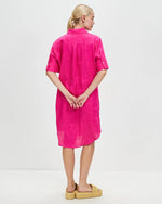 Hettie Shirt Dress | Fuschia