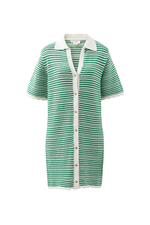 Nala stripe dress | Kelly green
