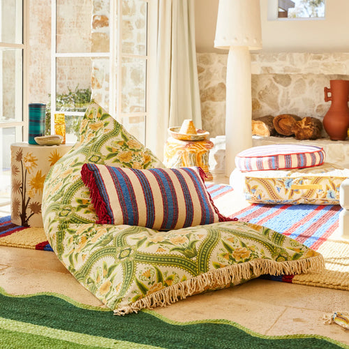 Selene Woven Cushion | Azure