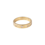 White Cheetah Stacking Ring | Gold