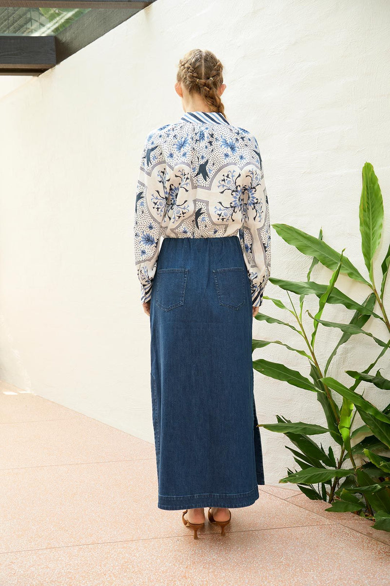 Chloe Bird Blouse | White