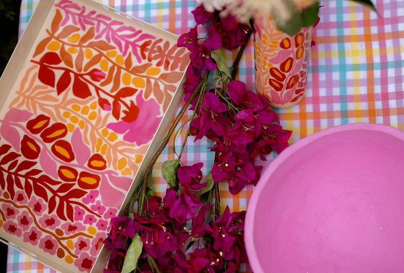 Florence Floral Large Tray