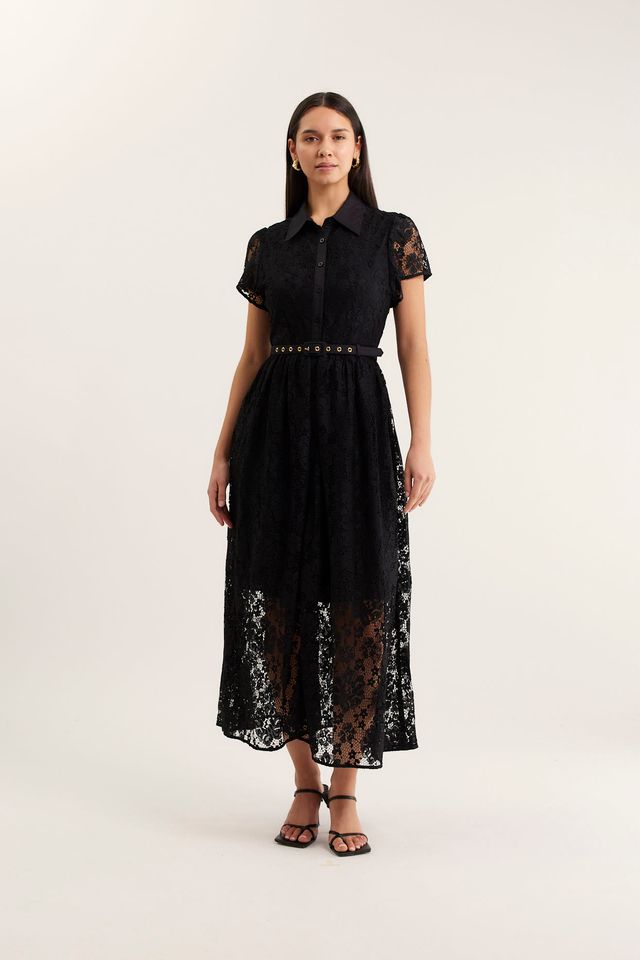 Heidi Lace Dress | Black