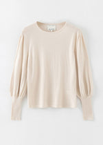 CASHMERE BLEND BELL SLEEVE TOP | WINTER WHITE