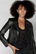 Mimi Lambskin Jacket | Black