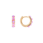 Pink Opal Crystal Huggie