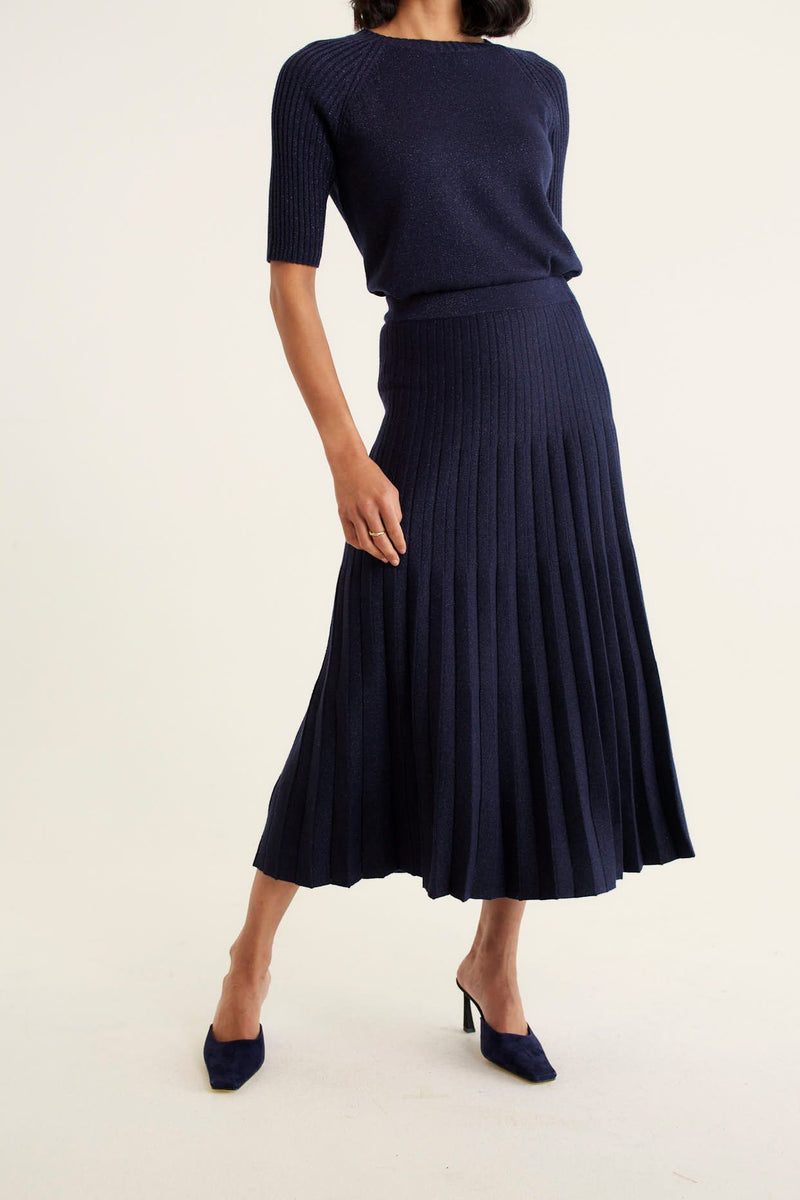 Barney Skirt Lurex | Navy