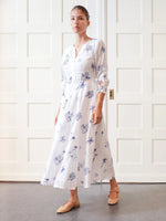 Azurite Dress | Village Embroidery on White