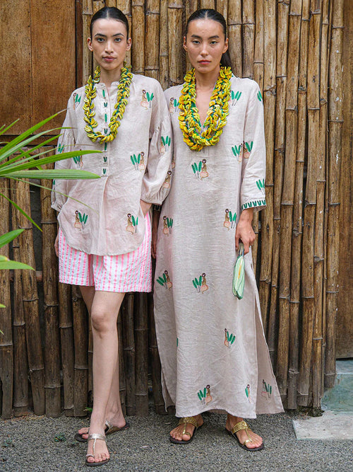 Sassafras Blouse | Embroidery on Beige