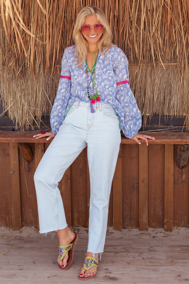 Lila Print Top | Lilac