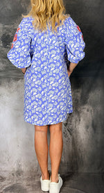 Lila Print Dress Orange Embr / Purple