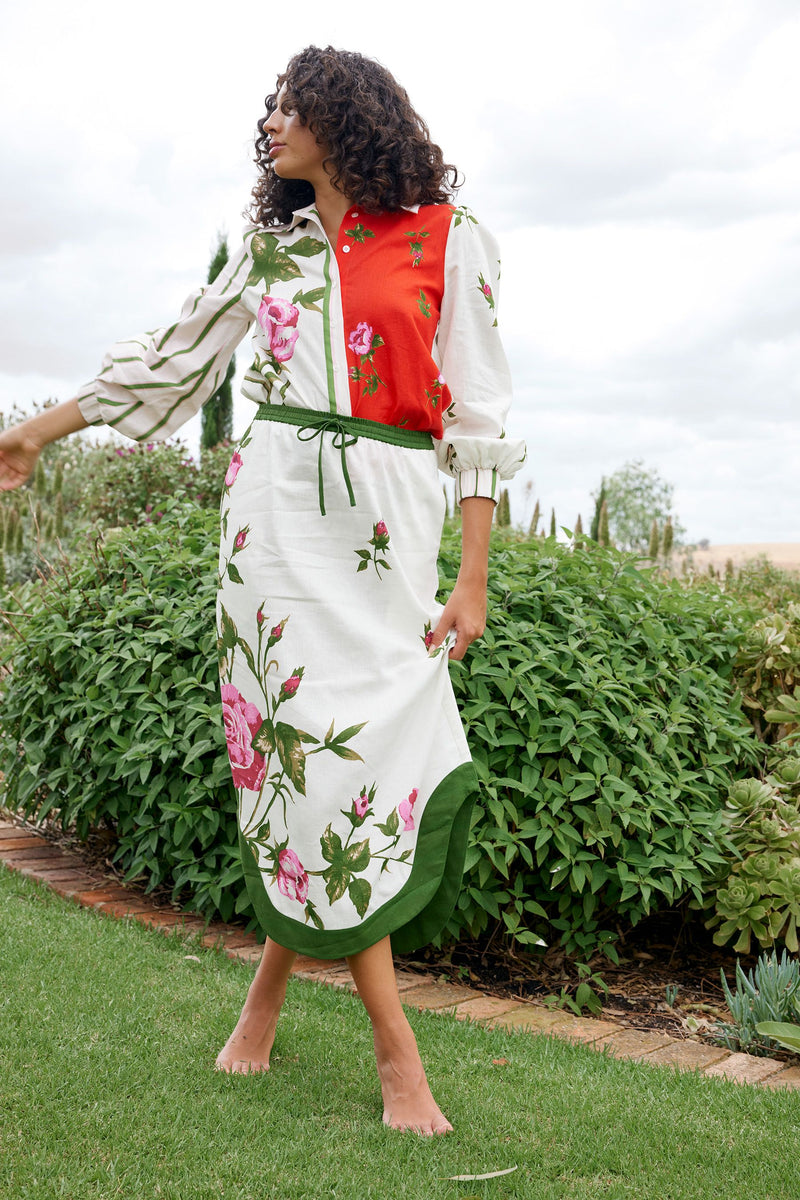 Rafferty Skirt | Ruby Antique Rose
