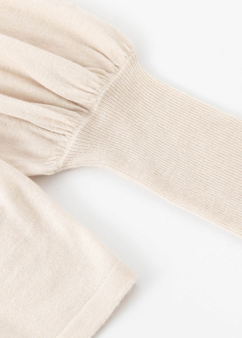 CASHMERE BLEND BELL SLEEVE TOP | WINTER WHITE