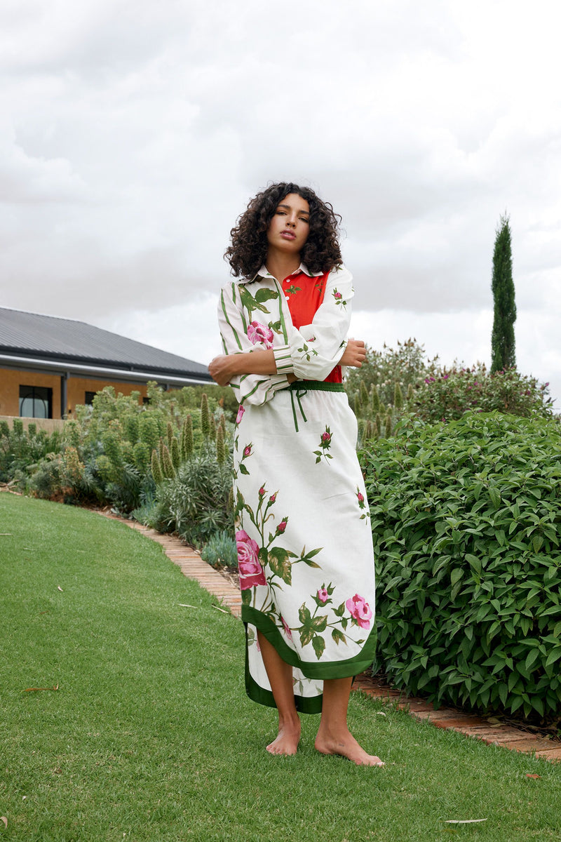 Rafferty Skirt | Ruby Antique Rose