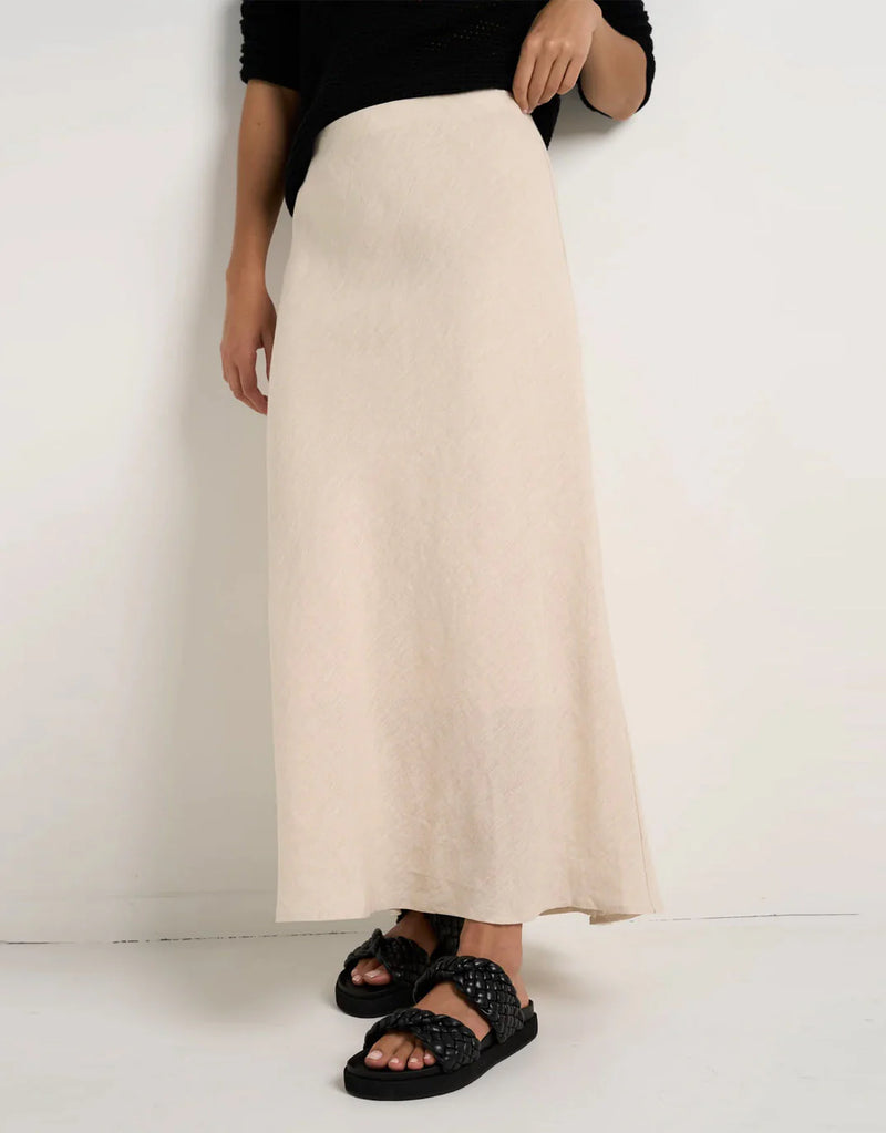 Tara Bias Skirt | Natural