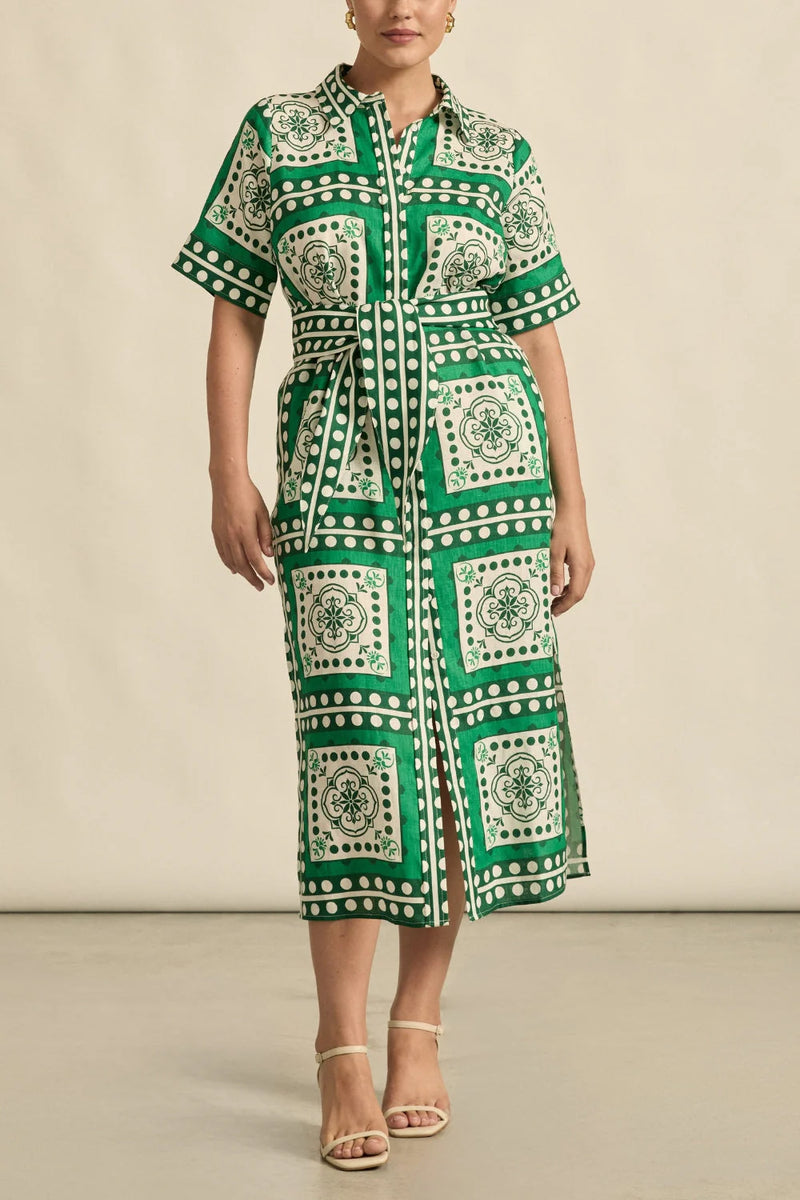 Roam Dress | Parrot Scarf
