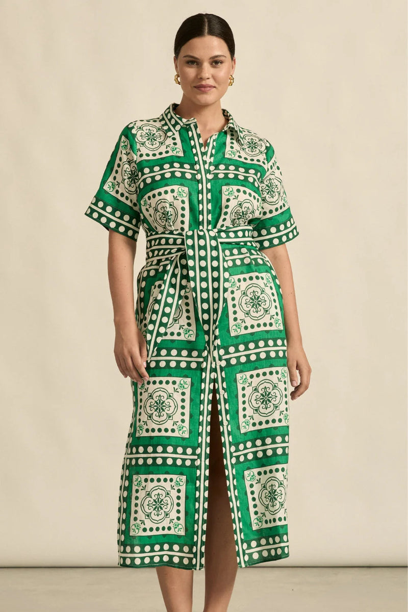 Roam Dress | Parrot Scarf