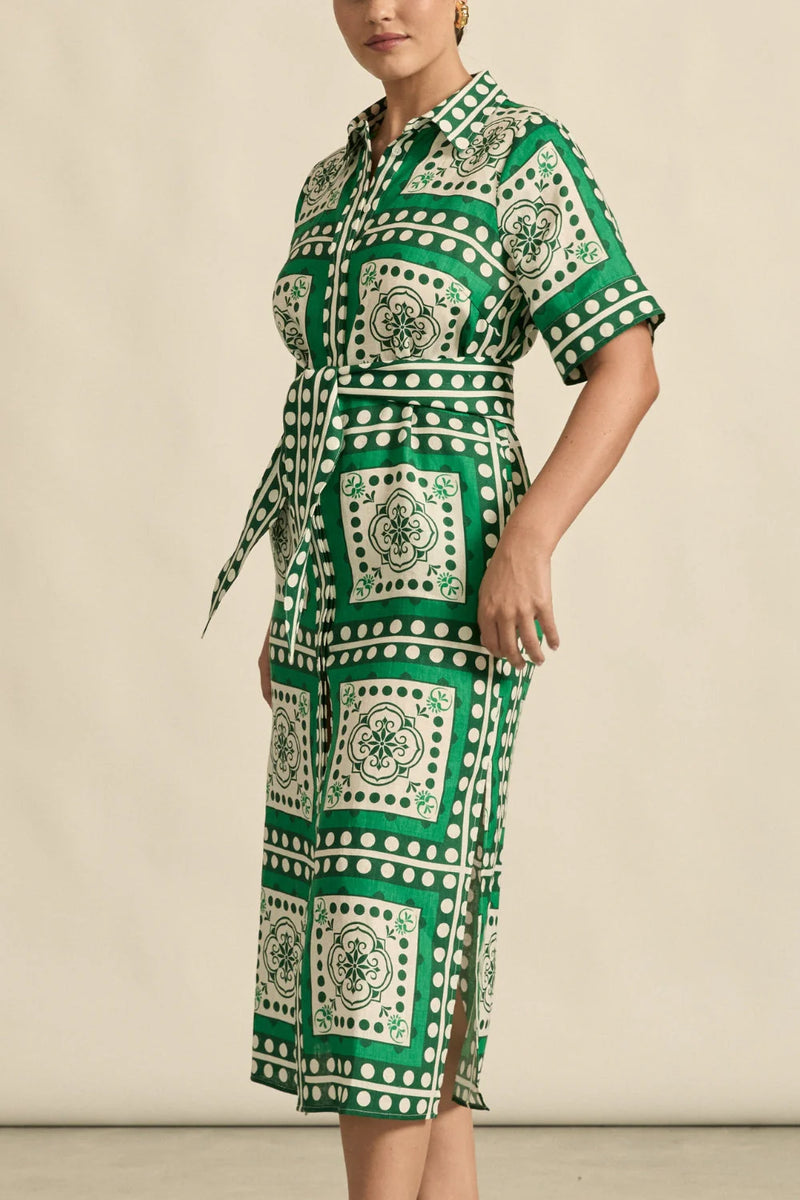Roam Dress | Parrot Scarf