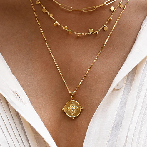 Sahara Medallion Necklace Gold