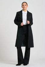 Louise Long Line Coat | Black