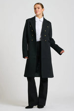 Louise Long Line Coat | Black