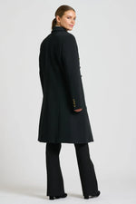 Louise Long Line Coat | Black