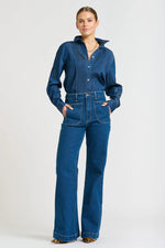 Penny Shirt Pintuck | Denim