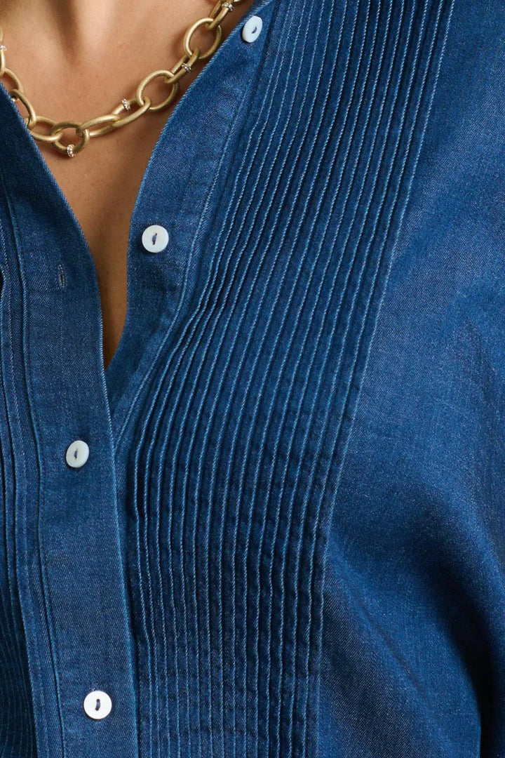 Penny Shirt Pintuck | Denim