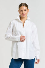 Penny Shirt Pintuck | Oxford White