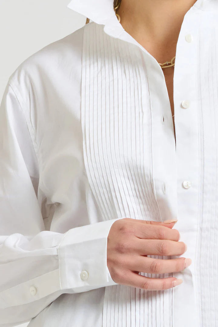 Penny Shirt Pintuck | Oxford White
