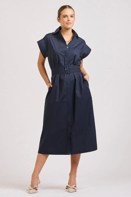 Fifi Shirt Dress | Navy